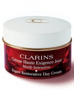 Look as young as you feel with Super Restorative Day Cream. This rich, high performance cream helps replenish, lift and illuminate skin challenged by natural hormonal changes due to the aging process. Formulated with exclusive Vegetal Micro-Pearls, it helps smooth-out wrinkles in just a few hours. Day after day, skin appears firmer and better toned. 1.7 oz. 