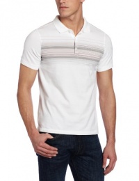 Calvin Klein Sportswear Men's Short Sleeve 3 Button Jersey Stripe Polo