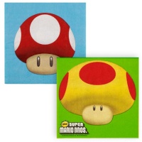 Party Destination 17388 Super Mario Bros. Napkins, 16 Pack