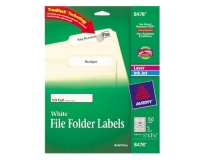 Avery File Folder Labels for Laser and Inkjet Printers, 0.66 x 3.43 Inches, White, Pack of 150 (8478)