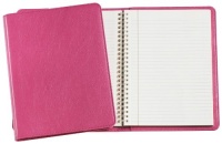 Graphic Image Wire-O-Notebook, Goatskin Leather, 9-Inches, Pink (JS9MRBLGTIPNK)