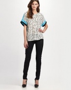 EXCLUSIVELY AT SAKS. A bold geometric print lends a modern touch to this breezy dolman top.ScoopneckDropped shouldersDolman sleevesPullover styleAbout 27 from shoulder to hemPolyesterDry cleanImportedModel shown is 5'9 (175cm) wearing US size Small.