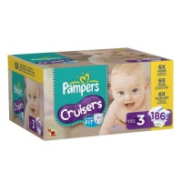 Pampers Cruisers Diapers Size 3 Economy Pack Plus 186 Count