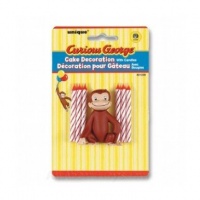 Unique 137884 Curious George Cake Decoration with 6 Candles