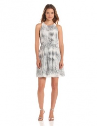 Rebecca Taylor Women's Animal Printed Dress, Steel Combo, 2