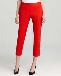 Embolden your look from the bottom up with these kate spade new york cropped pants boasting a siren hue and slim silhouette.