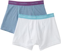 Calvin Klein Men's Cotton Stretch 2 Pack Trunk, Skipper Stripe, X-Large