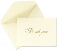 Crane & Co. Gold Hand Engraved Thank You Notes (CN1716)