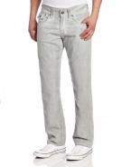 True Religion Men's Ricky Straight Fit Oil Dye In Pebble Grey