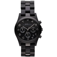 Marc Jacobs Watch Henry Black Aluminum Chronograph Masterbox MBM3524