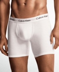 An instant classic from Calvin Klein. This two pack combines boxer-like freedom and brief-like support.