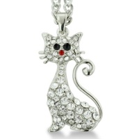 Sassy Cat Swarovski Crystal Necklace