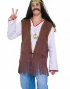 Forum Novelties Inc Men's Male Fringed Suede Hippie Vest