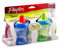 Playtex 2 Pack The First Sipster Spill-Proof Cup, 7 Ounce, Colors Vary