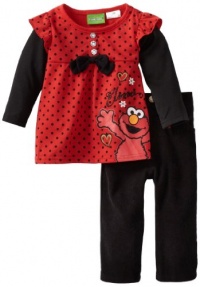 Sesame Street Baby-Girls Infant Polka Dot Elmo Pant Set