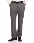 Perry Ellis Men's Herringbone Pin Stripe Flat Front Pant