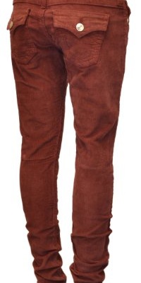 True Religion Brand Jeans Women's Skinny Corduroy Pants-Redwood