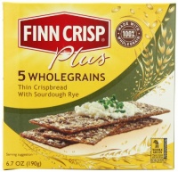 Finn Crisp Plus Five Whole Grains Thins, 6.7-Ounce Boxes (Pack of 9)