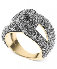 Michael Kors Ring, Multi-Tone Glass Pave Twist Ring