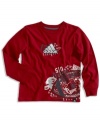 Your little superstar is in the winning team with this bold long sleeve Playbook Wrap t-shirt by adidas.