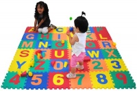 Children Alphabet Letters and Counting Numbers (A-Z, 0-9) Soft Mat - Each Tile: 12 X 12 X ~9/16 Extra Thick