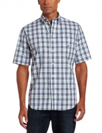 Nautica Men's Short Sleeve Plaid Button-Down Shirt