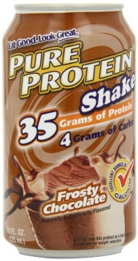 Pure Protein Ready to Drink Shake 35 Grams Protein, Frosty Chocolate (Pack of 12)