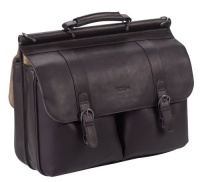 SOLO D535-3 Classic Collection Colombian Leather 15.6 Laptop Portfolio - Dark Brown