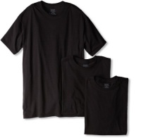 Hanes Men's Classics 3 Pack Black Stretch Crew Neck Tee