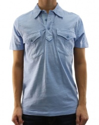 Lucky Brand Jeans Short Sleeve Blue Polo Shirt