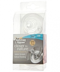 Tommee Tippee 2 Count Nipples, Medium Flow