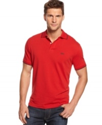 Elevate your polo style with this ultra soft pique shirt from Armani Jeans.