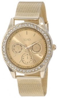 XOXO Women's XO5634 Gold-Tone Mesh Band Watch