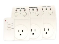 Wireless Remote Control Outlet Switch Socket 3 Pack (3 Outlets) * BATTERY INCLUDED *