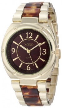 XOXO Women's XO5639 Gold and Tortoise Bracelet Watch