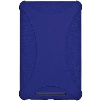 Amzer AMZ94384 Silicone Jelly Soft Skin Fit Case Cover for Asus Nexus 7, Google Nexus 7 - 1 Pack - Retail Packaging - Blue