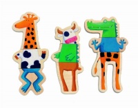 Djeco / Wooden Magnet Play Set, Crazy Animals