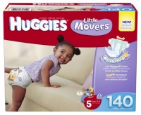 Huggies Little Movers Diapers Economy Plus, Size 5, 140 Count (packaging may vary)