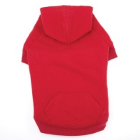 Casual Canine 12-Inch Cotton Basic Dog Hoodie, Small, Red