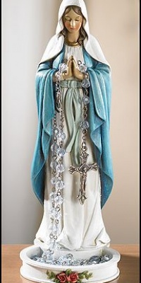 Madonna Rosary Holder, 8 inch