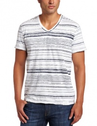 Calvin Klein Jeans Men's 40s Jersey Mix Stripe V-Neck Tee