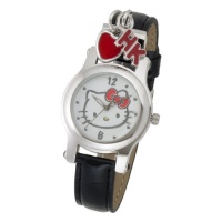 Hello Kitty Women's HK1748 Analogue Black Strap Watch