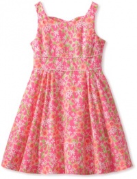 Lilly Pulitzer Girls 7-16 Mini Gosling Dress, Fiesta Pink Everything Nice Small, 12