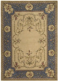 Area Rug 2x2 Rectangle European Beige Color - Nourison Ashton House Collection