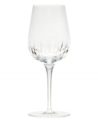 Lend chic sophistication to special occasions with the Soho Brilliance wine glass. Deep vertical cuts enhance an already-dazzling crystal stemware collection from Reed & Barton.