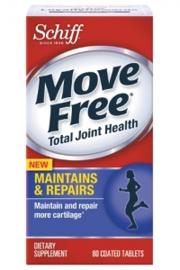 Move Free Maintains & Repairs Joint Supplement with Chondroitin, Hyaluronic Acid and Uniflex, 80 Count