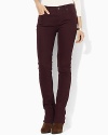 Designed with a sleek straight leg, a timeless pant is crafted with a hint of stretch to flatter the figure.