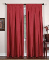 Elrene Home Fashions Imperial Red Inverted Pleat & Button 26 x 108 Window Panel