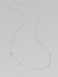 From the Lollipop Collection. Faceted drops of clear quartz in various sizes are sprinkled along a graceful sterling silver chain. Clear quartz Sterling silver Length, about 37 Lobster clasp Imported