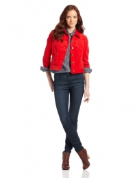 Jones New York Women's Petite Long Sleeve Button Front Jean Jacket